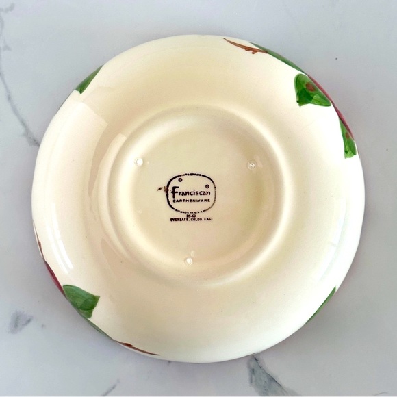 Franciscan Earthenware Apple 8.25” Serving Bowl Vintage 1964-66 Handpain… - Picture 4 of 5